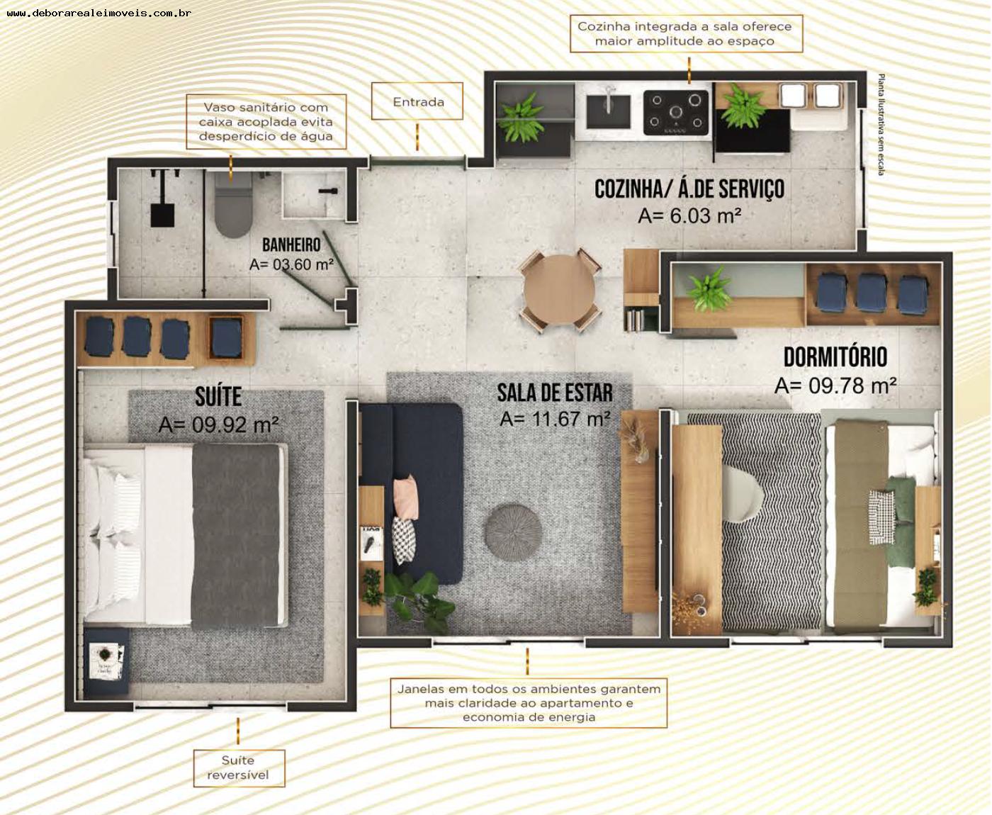 Apartamento, 2 quartos, 41 m² - Foto 2