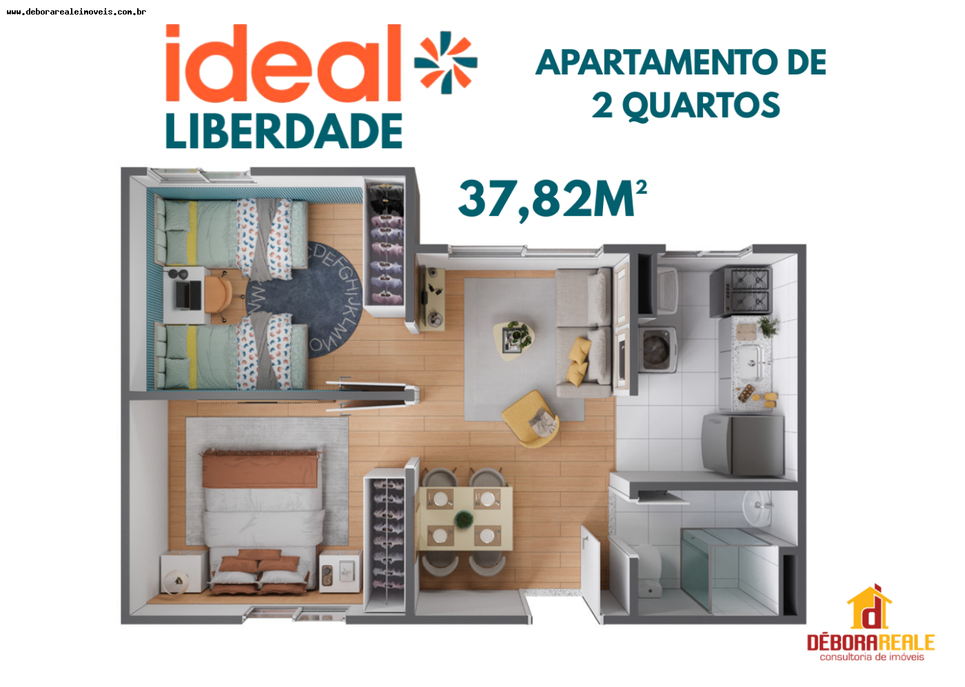 Apartamento à venda com 2 quartos, 37m² - Foto 3